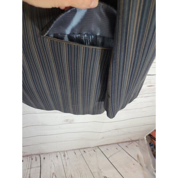 Jack Victor Prossimo Gray Striped 3-Button Formal Career Sport Coat Mens 44L - Picture 13 of 16